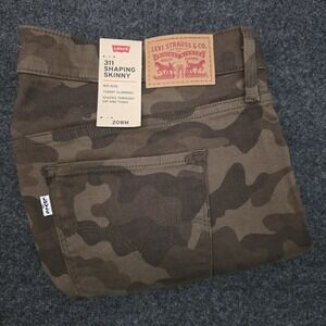NWT Levi's 311 Womens Size 20W Shaping Skinny Jeans Camouflage